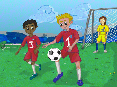 I've got Soccer Legs book character children childrens book drawing illustration scene soccer storybook