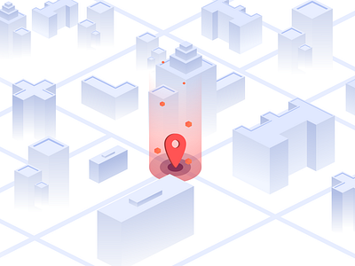 Location Data - Isometric Illustration