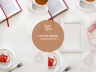 COFFEE BREAK bakers twine cake coffee copy space download empty frame french style mock up mockup quote sweet template