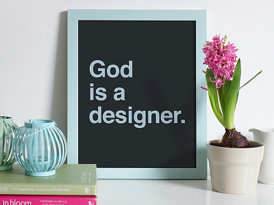 God is a designer blue sky designer download flowerpot frame photo mock up mockup portrait frame psd quote template sideboard styled frame