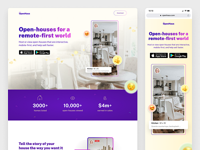 Real Estate App Landing Page Design