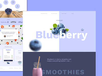 Blueberry Dribbble blue blueberry design challenge fruit fun invisionstudio landing page practise web design