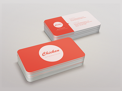 Namecard business card flat graphic design namecard red ui