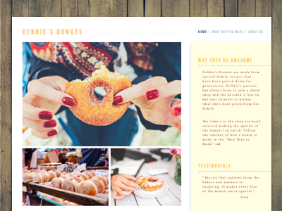 Daily UI #003 daily ui daily ui challenge 003 daily ui landing page delicious donut donuts food mockup web website yum