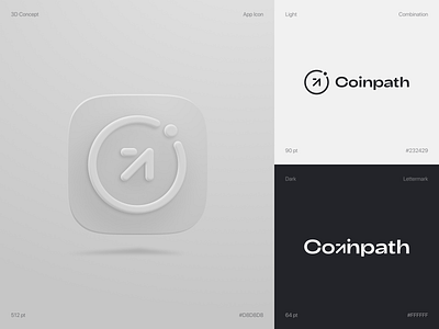 Coinpath Rebranding 🚀 3d app apple design identity illustration iphone logo logotype mark minimal symbol