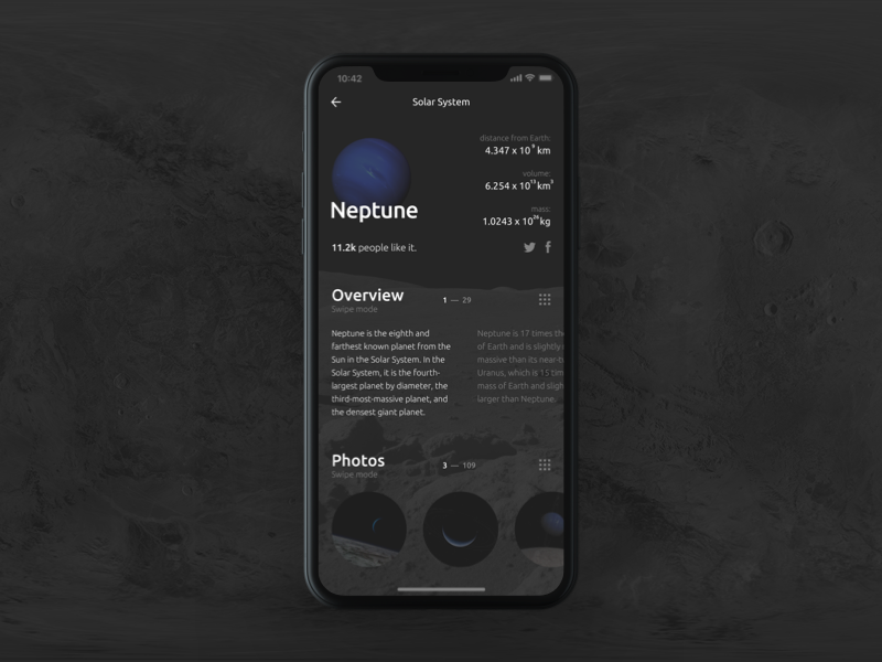 Inspirasi #32 - UI / UX Design Solar System App