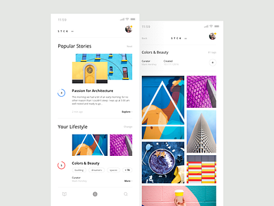 Photo-based social network ⛰️ app clean concept design interface ios iphone minimal mobile simple ui ux