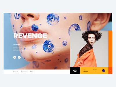 Revenge app clean design flat interface layout minimal simple ui ux web website
