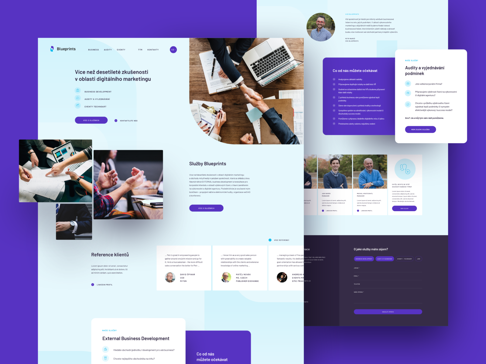 Blueprints – webdesign by Kateřina Majerová for VISUALIO on Dribbble