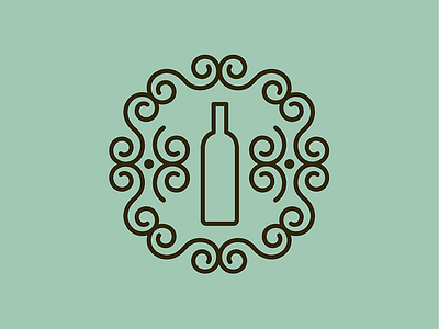 Behind the Cellar Door cellar event flourish keyhole logo mark scroll wine