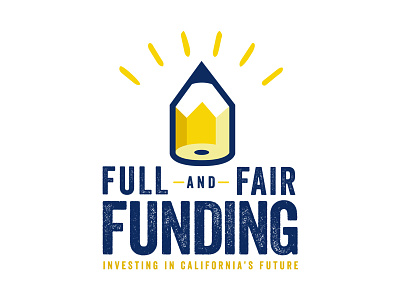 Full and Fair Funding logo brand california education logo identity design pencil school