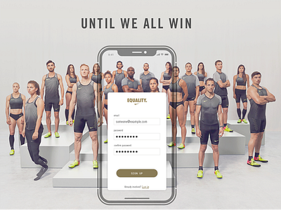 Daily UI - #001 Sign Up daily ui equality iphone x nike sign up