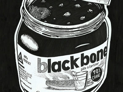 BLACK BONES CONTEST black ink hand made illustration