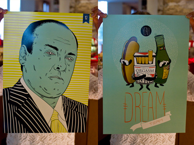 Tony Soprano & Dream Team illustrator print vector