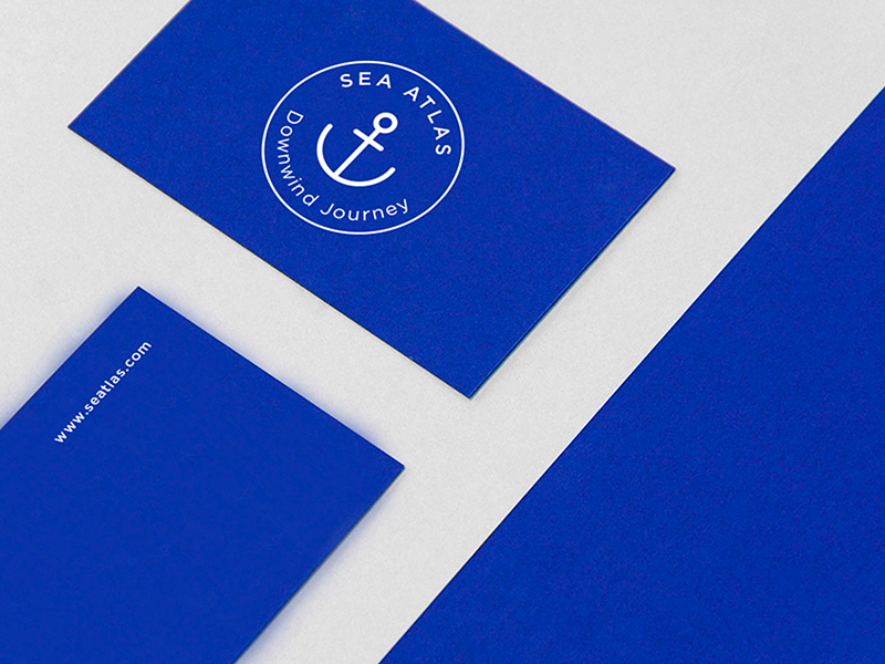 Seatlas Cards 2 logo brand design corporative card sea branding