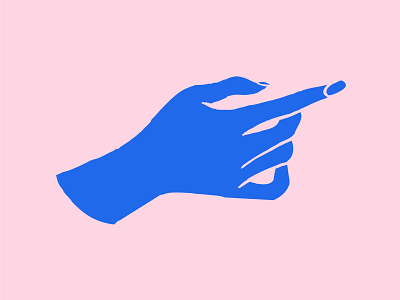 Hand-2 drawing hand illustration ink pink vector