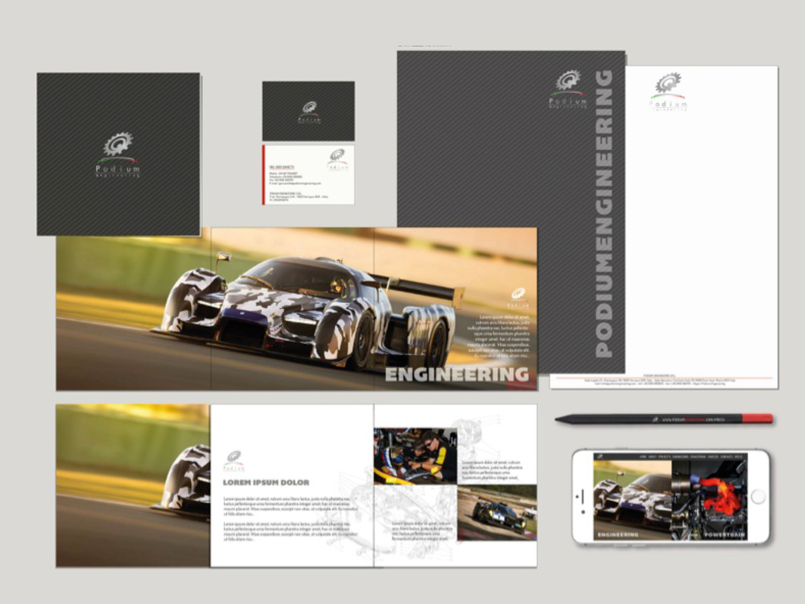 Brand Identity Automotive / motorsport engineering company by Chiara