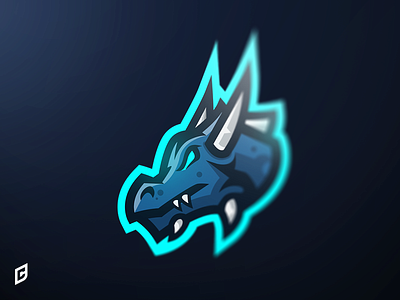 Dragon mascot logo e sports logo