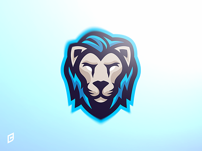 Lion mascot logo sports