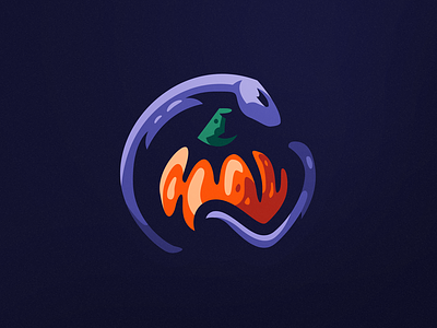 Halloween themed mascot branding halloween logo mascot premade snake sports