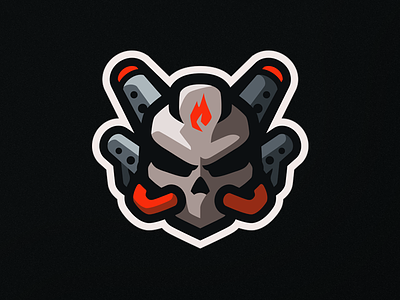 Firebreather branding design esports esports mascot fire gaming illustration logo mascot skull sports