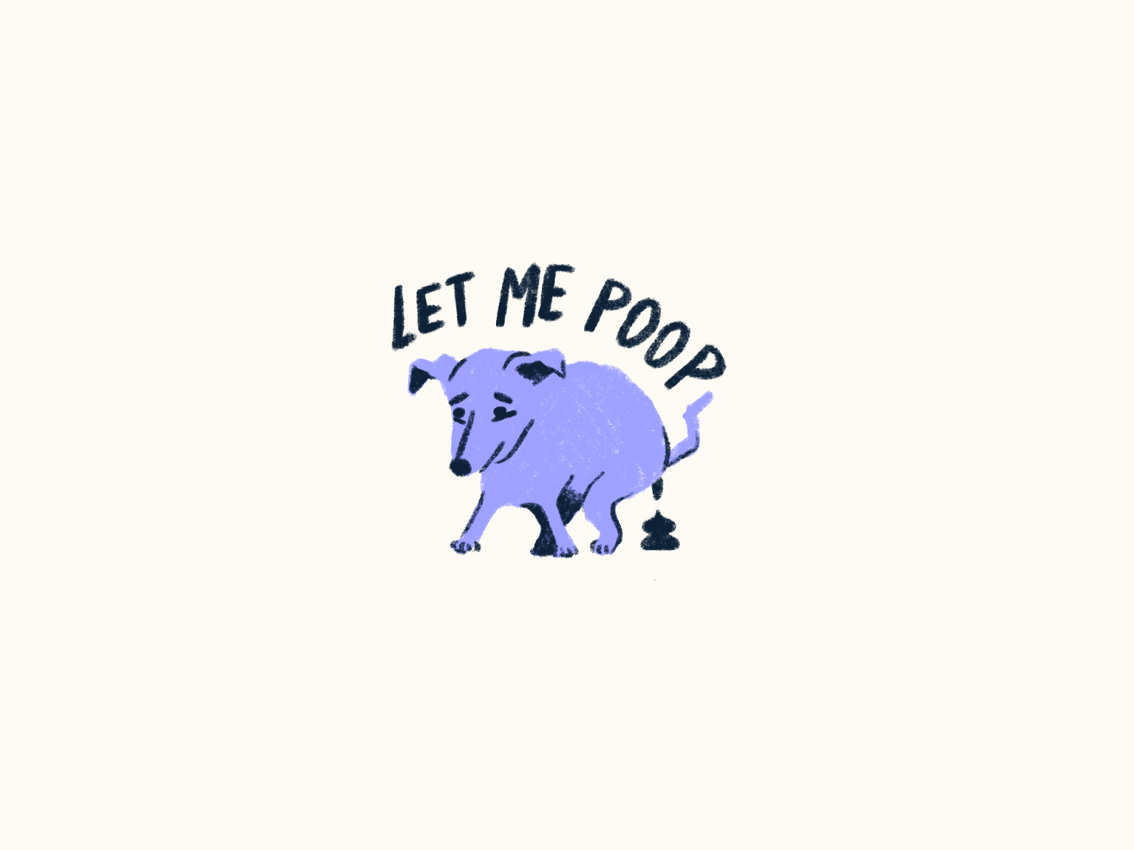Purple Pooping Dog by VicRed on Dribbble