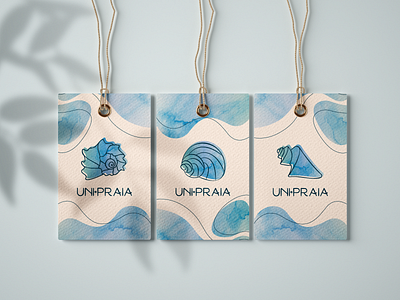 UNI.PRAIA tag brand branding design logo logo design logotype mockup visual id