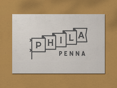 Phila Pennant branding design graphic design illustration logo philadelphia typography vector