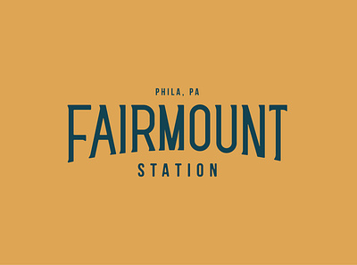 Fairmount branding design illustration logo typography vector