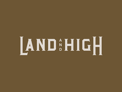 Land & High branding design logo typography vector