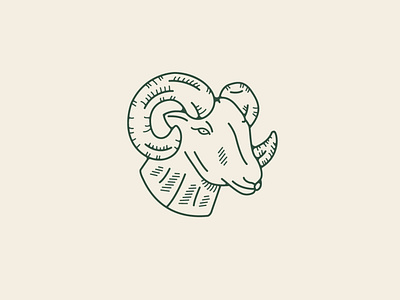 Ram branding design illustration logo vector