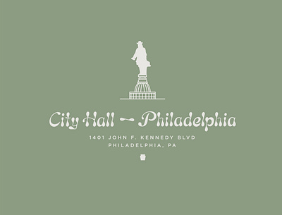 City Hall - Philadelphia branding design illustration logo typography vector