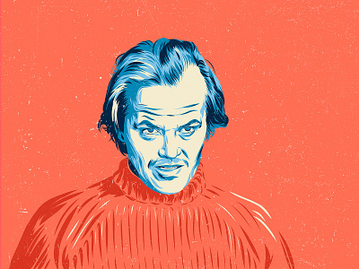Jack Nicholson - The Shining art color design illustration jack nicholson movie movie poster portrait the shining vector