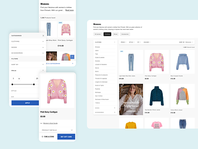 Primark - Product Listing, Product Detail & Filters