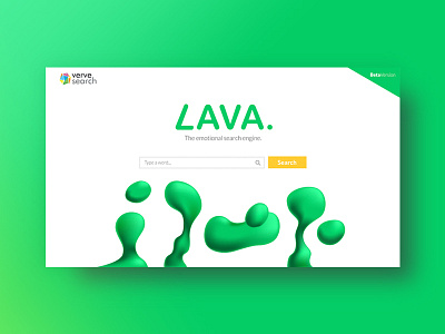 Lava Website emotion engine glow green lava search