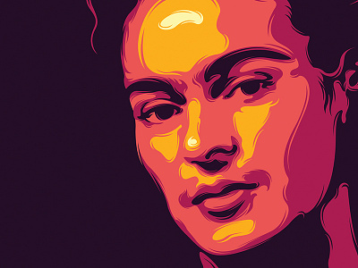 Frida Kahlo art color frida illustration kahlo portrait vector women