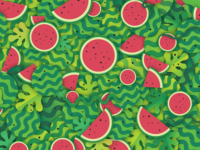 Watermelon Pattern food fruit illustration pattern vector watermelon