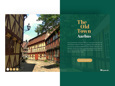 The Old Town - Landing Page interacion interface landing street tour travel ui view virtual web