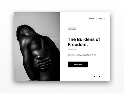 The Burdens of Freedom design medium minimalistic mockup sketch ui ui design uiux ux web design