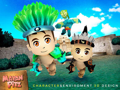 Mayan Pitz 3d characterdesign game visual