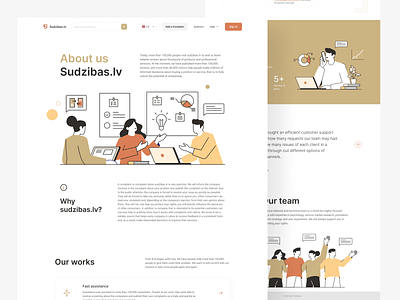 Sudzibas.lv - About us page about us b2b b2c blog branding company complaint concept contact dashboard design graphic design illustration landing page live ozi responsive saas user website