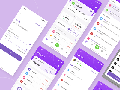 Duit - Finance App analytics app apps concept dashboard design finance finance app interface money progress purple saving simple ui ux wallet