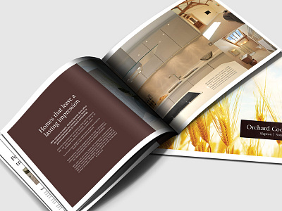 A4 Landscape Property Brochure brochure brown font layout print real estate spread typography