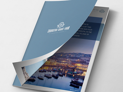 Brochure Design & Branding a4 blue brochure devon large image lifestyle minimal neutral overlay white