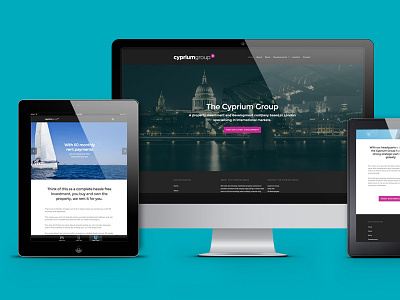 Cyprium Group Website Design clean dark logo responsive web