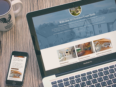 Website Design blue clean home online property web website wordpress