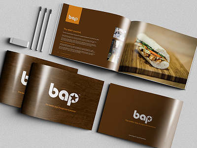 Food Brochure & Branding a4 brand brochure brown grid landscape layout logo orange photography typography
