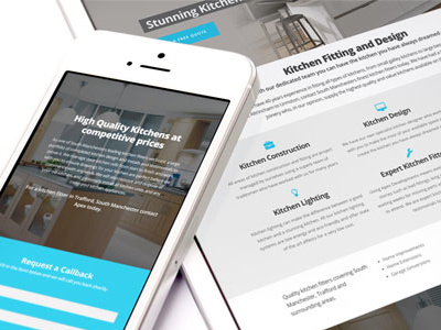 Small Business Web Design blue clean minimal responsive web wordpress