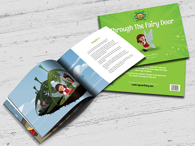 Childrens Book Design book character creative green illustration layout logo vector