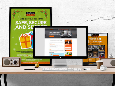 Easy Access Self Storage Website brochure clean manchester minimal online orange responsive web website wordpress